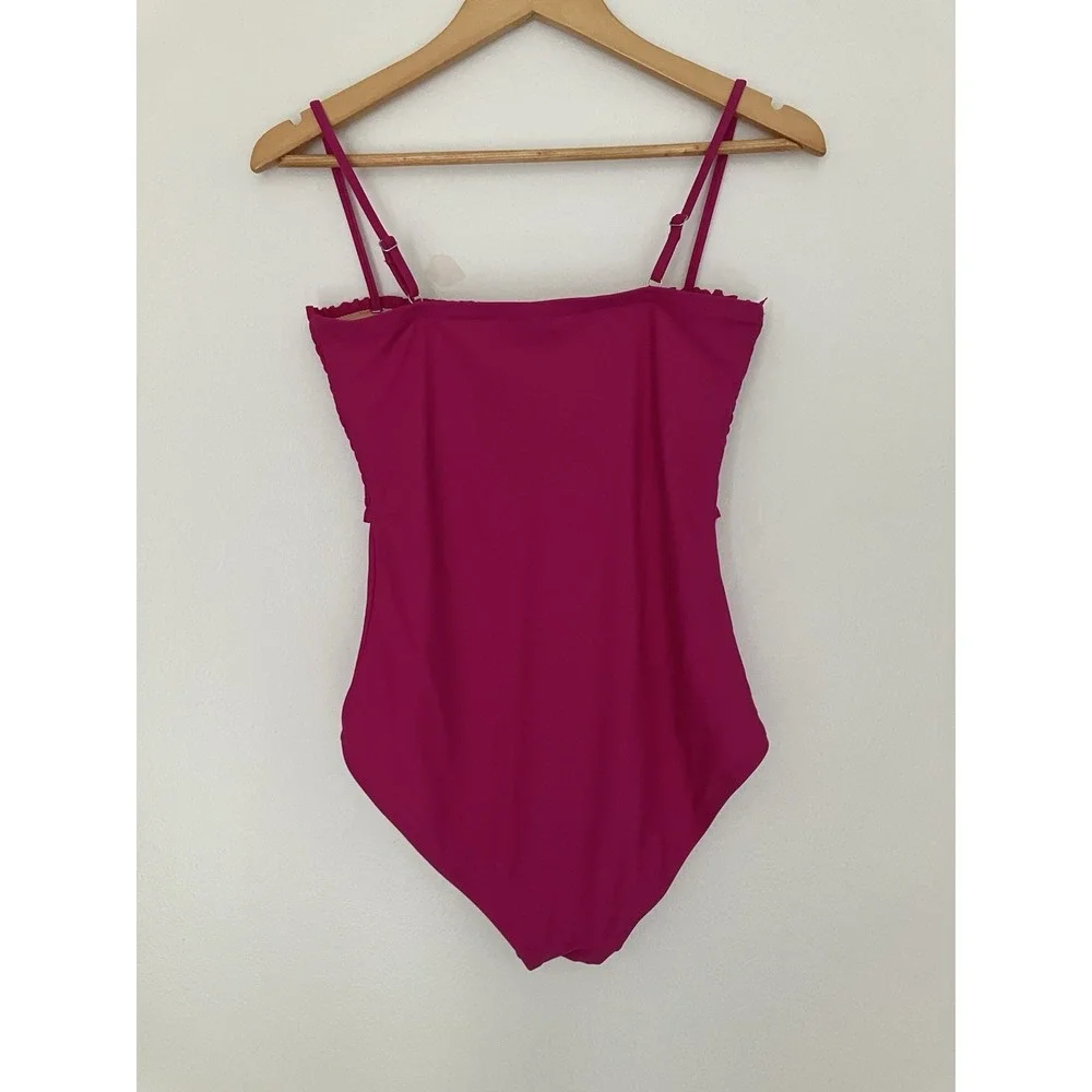 J. Crew Factory Smocked One Piece In Brilliant Plum Size Small